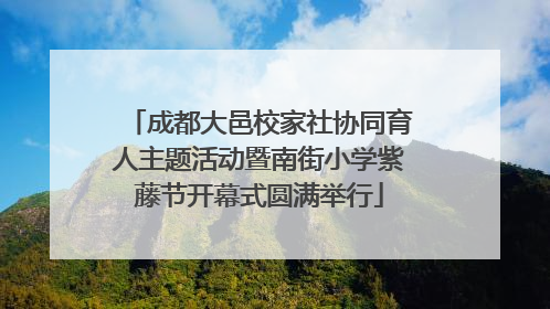 成都大邑校家社协同育人主题活动暨南街小学紫藤节开幕式圆满举行
