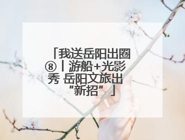 我送岳阳出圈⑧丨游船+光影秀 岳阳文旅出“新招”