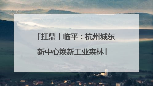 扛鼎丨临平：杭州城东新中心焕新工业森林