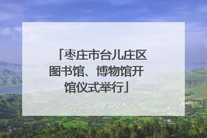 枣庄市台儿庄区图书馆、博物馆开馆仪式举行