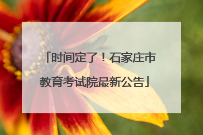 时间定了！石家庄市教育考试院最新公告