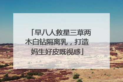 早八人救星三草两木白钻隔离乳，打造妈生好皮既视感