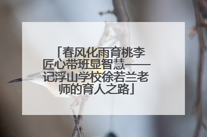 春风化雨育桃李 匠心带班显智慧——记浮山学校徐若兰老师的育人之路