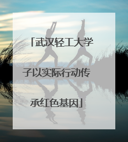 武汉轻工大学子以实际行动传承红色基因