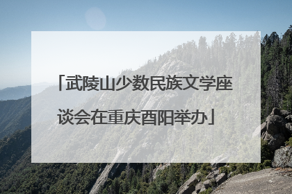 武陵山少数民族文学座谈会在重庆酉阳举办