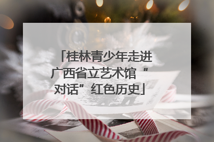 桂林青少年走进广西省立艺术馆“对话”红色历史