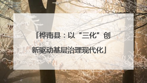 桦南县：以“三化”创新驱动基层治理现代化