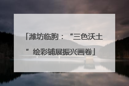潍坊临朐：“三色沃土”绘彩铺展振兴画卷