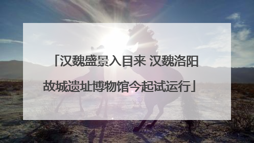 汉魏盛景入目来 汉魏洛阳故城遗址博物馆今起试运行
