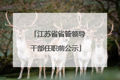 江苏省省管领导干部任职前公示