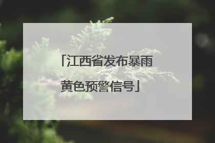 江西省发布暴雨黄色预警信号
