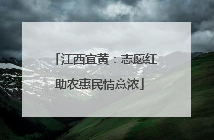 江西宜黄：志愿红助农惠民情意浓