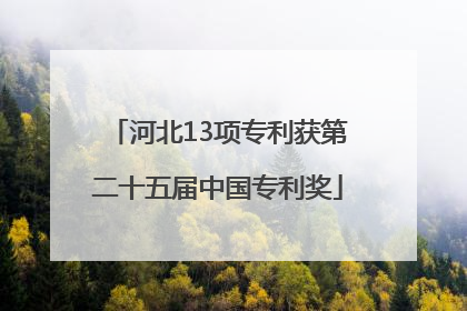 河北13项专利获第二十五届中国专利奖