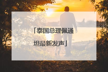 泰国总理佩通坦最新发声