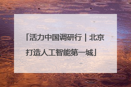 活力中国调研行｜北京打造人工智能第一城