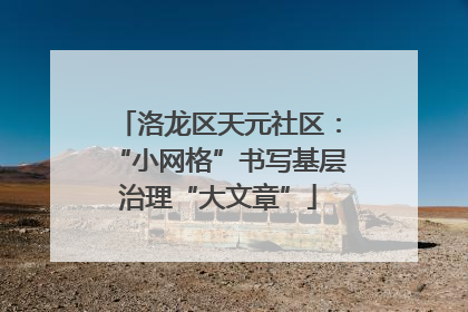 洛龙区天元社区：“小网格”书写基层治理“大文章”