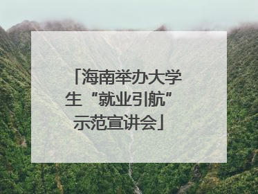 海南举办大学生“就业引航”示范宣讲会