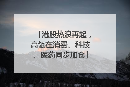 港股热浪再起，高瓴在消费、科技、医药同步加仓