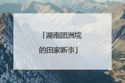 湖南团洲垸的田家新事