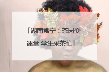 湖南常宁：茶园变课堂 学生采茶忙