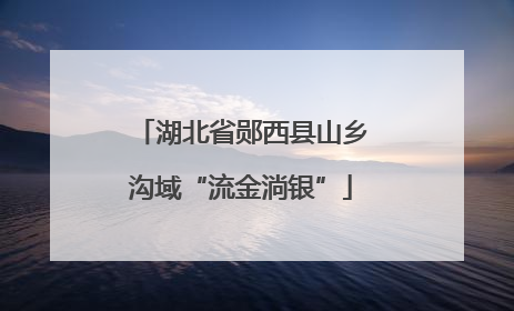 湖北省郧西县山乡沟域“流金淌银”