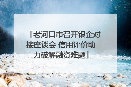 老河口市召开银企对接座谈会 信用评价助力破解融资难题