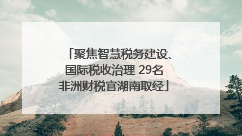 聚焦智慧税务建设、国际税收治理 29名非洲财税官湖南取经
