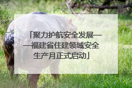 聚力护航安全发展——福建省住建领域安全生产月正式启动