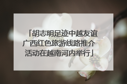 胡志明足迹中越友谊广西红色旅游线路推介活动在越南河内举行