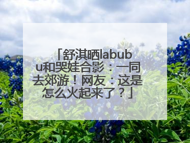 舒淇晒labubu和哭娃合影：一同去郊游！网友：这是怎么火起来了？