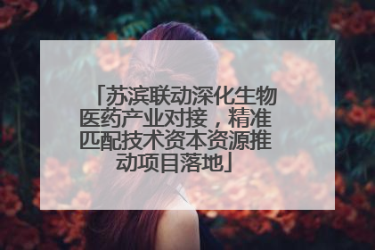 苏滨联动深化生物医药产业对接，精准匹配技术资本资源推动项目落地