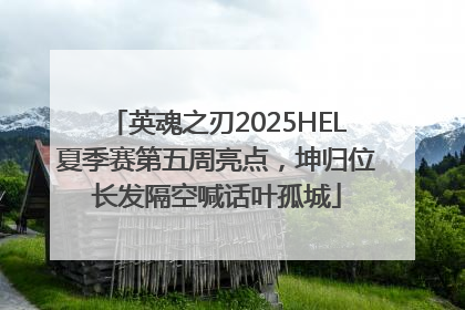 英魂之刃2025HEL夏季赛第五周亮点，坤归位长发隔空喊话叶孤城
