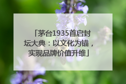 茅台1935首启封坛大典：以文化为锚，实现品牌价值升维