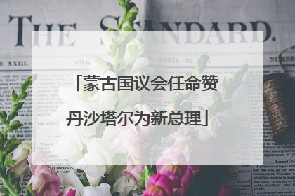 蒙古国议会任命赞丹沙塔尔为新总理
