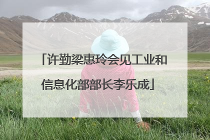 许勤梁惠玲会见工业和信息化部部长李乐成