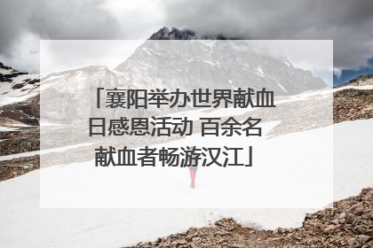 襄阳举办世界献血日感恩活动 百余名献血者畅游汉江