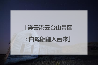 连云港云台山景区：白鹭翩翩入画来