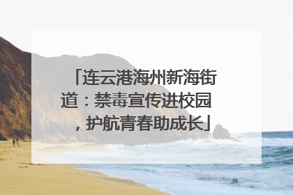 连云港海州新海街道：禁毒宣传进校园，护航青春助成长