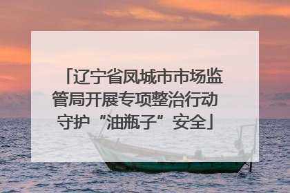 辽宁省凤城市市场监管局开展专项整治行动守护“油瓶子”安全