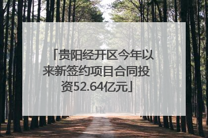 贵阳经开区今年以来新签约项目合同投资52.64亿元