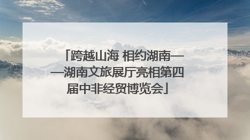 跨越山海 相约湖南——湖南文旅展厅亮相第四届中非经贸博览会