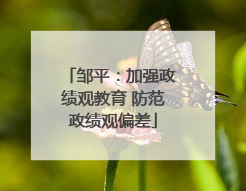 邹平：加强政绩观教育 防范政绩观偏差