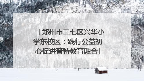 郑州市二七区兴华小学东校区：践行公益初心促进普特教育融合