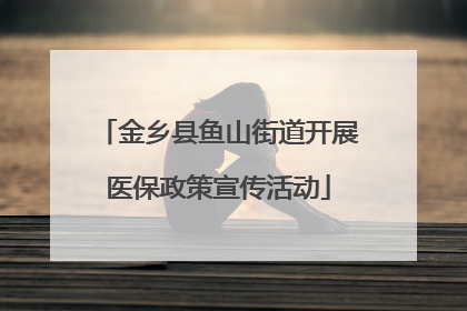 金乡县鱼山街道开展医保政策宣传活动