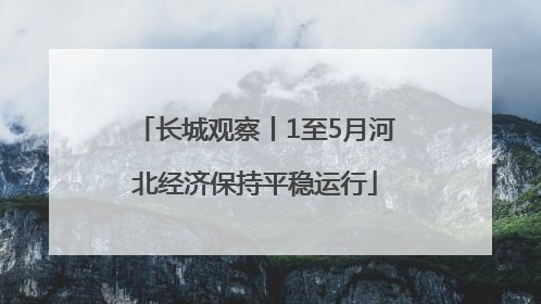 长城观察丨1至5月河北经济保持平稳运行