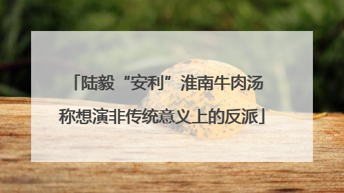 陆毅“安利”淮南牛肉汤 称想演非传统意义上的反派