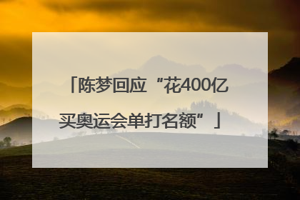 陈梦回应“花400亿买奥运会单打名额”