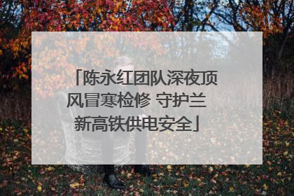 陈永红团队深夜顶风冒寒检修 守护兰新高铁供电安全