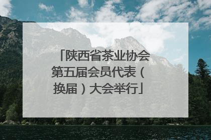 陕西省茶业协会第五届会员代表（换届）大会举行