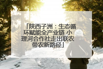 陕西子洲：生态循环赋能全产业链 小理河合作社走出联农带农新路径